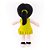 Boneca de pelucia gisele vestido verde 35cm - zip (unidade) - Imagem 2