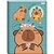 Caderno brochurao capa dura capyvibes 80fls. - jandaia (pct.c/05) - Imagem 4