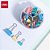 Prendedor de papel binder clips set color. 50pcs - deli (pote-50) - Imagem 1