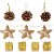 Artigo para decoracao natal enfeite gliter dourado (s) - yangzi (pct.c/10) - Imagem 1