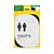 Placa de sinalizacao toilette unissex clean 13,8x18 - pimaco (unidade) - Imagem 1