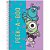Caderno espiral 1/4 capa dura monstros s. a. 80f - foroni (pct.c/05) - Imagem 1