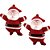 Artigo para decoracao natal enfeite noel tradicional 7,5cm - yangzi (pct.c/02) - Imagem 1