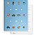 Caderno 01x1 capa dura charms azul 80fls - tamoio (unidade) - Imagem 1