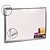 Quadro branco moldura aluminio 060x040cm standard - cortiarte (unidade) - Imagem 1