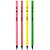 Lapis preto redondo decorado hb neon wood free - deli (bl.c/12) - Imagem 3