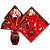 Embalagem p/ovo de pascoa 34x34cm chocolatier vermelho - xingo embalagens (pct.c/25) - Imagem 1