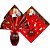 Embalagem p/ovo de pascoa 39x39cm chocolatier vermelho - xingo embalagens (pct.c/25) - Imagem 1