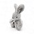 Coelho de pascoa coelho cinza c/laco 24cm - cromus (unidade) - Imagem 3