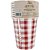 Festa junina copo de papel xadrez vm. 240ml - art lille (pct.c/08) - Imagem 2