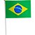 Copa do mundo bandeira brasil hast.mao 14x21 - nyr festas (pct.c/12) - Imagem 1