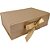 Caixa para presente com tampa rigida dobr. ouro 28x20x9,2cm - art lille (unidade) - Imagem 1