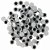 Artesanato olho movel 8mm preto - art lille (pct.c/100) - Imagem 1