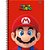 Caderno 01x1 capa dura super mario bros  80f - foroni (pct.c/04) - Imagem 1
