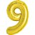 Balao metalizado numero 9 dourado 70cm. - make+ (unidade) - Imagem 1