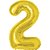 Balao metalizado numero 2 dourado 70cm. - make+ (unidade) - Imagem 1