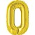 Balao metalizado numero 0 dourado 70cm. - make+ (unidade) - Imagem 1