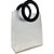 Sacola para presente lisa pvc transp/preta 16x8x18,5cm - art lille (pct.c/10) - Imagem 1