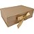 Caixa para presente com tampa rigida dobr. ouro 20x18x8cm - art lille (unidade) - Imagem 3
