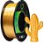 Filamento 3d pla silk ouro 1 kilo - multfila (rolo) - Imagem 1