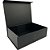 Caixa para presente com tampa rigida dobr. preta 20x18x8cm - art lille (unidade) - Imagem 3