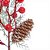 Artigo para decoracao natal enfeite pick c/azevinho vm/vd - cromus (pct.c/12) - Imagem 2
