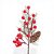 Artigo para decoracao natal enfeite pick c/azevinho vm/vd - cromus (pct.c/12) - Imagem 3