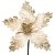 Artigo para decoracao natal flor poinsetia ouro texturiz. - cromus (pct.c/12) - Imagem 1