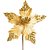 Artigo para decoracao natal enfeite flor poinsetia ouro - cromus (pct.c/24) - Imagem 1