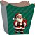 Cachepot paper decorado 16x17x11cm doce natal - xingo embalagens (pct.c/10) - Imagem 1