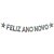 Faixa decorativa feliz ano novo glitter prata - art lille (unidade) - Imagem 1