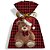 Saco metalizado de natal 25x35cm teddy noel perolizado - xingo embalagens (pct.c/50) - Imagem 1