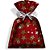 Saco metalizado de natal 25x35cm stars vermelho - xingo embalagens (pct.c/50) - Imagem 1