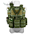 Colete Plate Carrier Verde + 9 Acessórios - Imagem 1