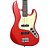 Baixo Sx 4 Cordas Jazz Bass Sjb62 Vermelho Com Bag - Imagem 2