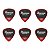 Palheta Ibanez Sand Grip Wizard Pesada 1.00mm Vermelho Com 6un - Imagem 2