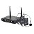 Microfone Sem Fio Vokal Duplo Headset Uhf VS148DH - Imagem 1