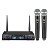 Microfone Sem Fio Karsect Duplo Bastão de Mão Uhf KS248DM - Imagem 1