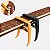 Capotraste Alra Capo Para Violão e Guitarra de Metal Madeira Clara Com Extrator de Pinos - Imagem 4