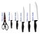 Jogo De Facas Aço Inox Com Suporte 7 Peças Cepo Madeira - Imagem 3