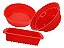 Kit 3 Formas De Silicone Pão Pudim e Bolo Vermelho Clink - Imagem 1
