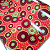 Papel De Presente Fogos Vermelho Bobina 60 Cm X100 M - Imagem 1