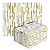 Papel De Presente Gotas Prata E Dourado Bobina 60 Cm X100 M - Imagem 5
