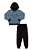 Conjunto Longo c/ Capuz Infantil Menino Style Azul - Imagem 2