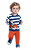 Conjunto em Moletom Infantil Menino Listras - Imagem 1