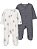 Kit macacão infantil carters child of mine Bebê menino 2 Peças com Zíper Algodão RN ao 9M. - Imagem 1