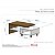 Mesa de Centro Decorativa Lima para Sala Tampo Duplo Design Moderno - Naturalle/Off - Imagem 4
