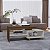 Mesa de Centro Decorativa Lima para Sala Tampo Duplo Design Moderno - Ipê/Branco - Imagem 1