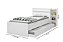 Cama Jade C/ 2 Gavetas e Cama Auxiliar - Branca - J & A Móveis - Imagem 3