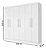 Guarda-roupa Casal Malibu 6 Portas 4 Gavetas Branco  - J&A Móveis - Imagem 4